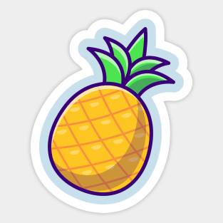 Pineapple Fruit Cartoon Sticker